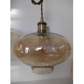 Corp suspendat vintage sticla amber 260mm